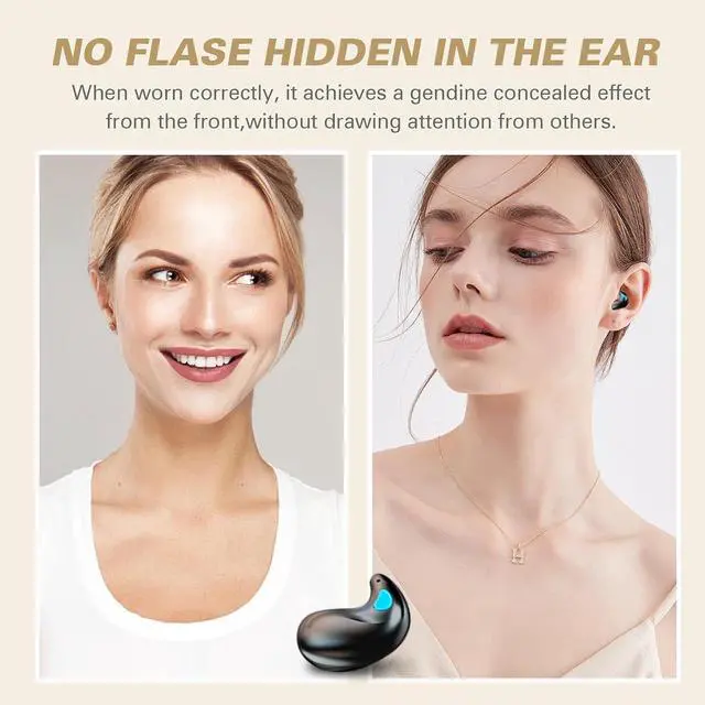 Alt view image 3 of 7 - Flat Invisible Sleep Wireless Earphone IPX5 Waterproof Thin Invisible Sleep Earbuds for Side Sleepers Sleep Ear Buds Smallest Tiny Small Mini Discreet Earbud for Sleeping Invisible Headphones