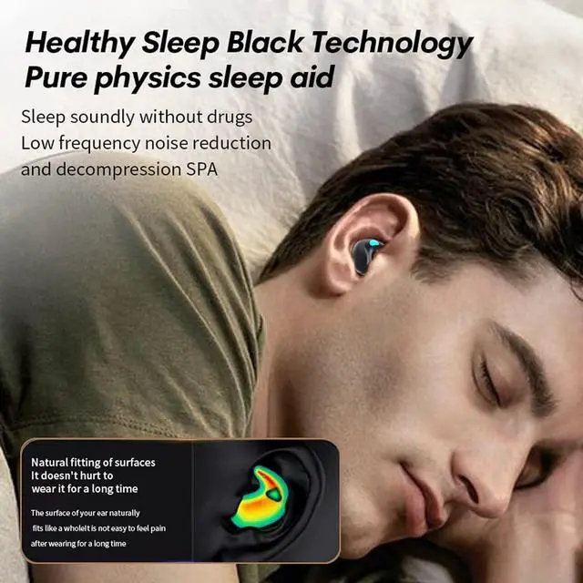 Alt view image 3 of 7 - Invisible Sleep Wireless Earphone IPX5 Waterproof Thin Invisible Sleep Earbuds for Side Sleepers Sleep Ear Buds Smallest Tiny Small Mini Discreet Earbud for Sleeping Invisible Headphones