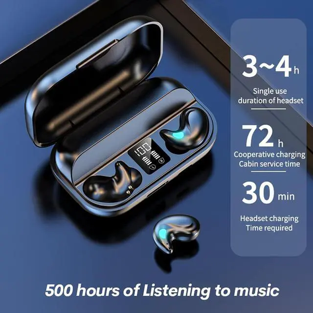 Alt view image 4 of 7 - Invisible Sleep Wireless Earphone IPX5 Waterproof Thin Invisible Sleep Earbuds for Side Sleepers Sleep Ear Buds Smallest Tiny Small Mini Discreet Earbud for Sleeping Invisible Headphones