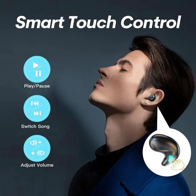 Alt view image 6 of 7 - Invisible Sleep Wireless Earphone IPX5 Waterproof Thin Invisible Sleep Earbuds for Side Sleepers Sleep Ear Buds Smallest Tiny Small Mini Discreet Earbud for Sleeping Invisible Headphones