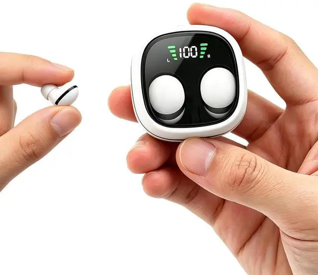 Main image of Low Profile Mini Small Invisible Earbuds Wireless Bluetooth Ear Buds for Small Ears Canals Women Kids, Flat Tiny Smallest Micro Discreet Sleep Hidden Headphones Comfortable Earbuds Wireless for Work