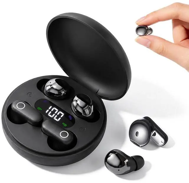 Main image of Small Invisible Mini 2 Set Earbuds Wireless Bluetooth Tiny Ear Buds for Small Ear Canals Kids Micro Invisible Headphones Low Profile Tiny Smallest Sleep Discreet Hidden Earbuds for Work