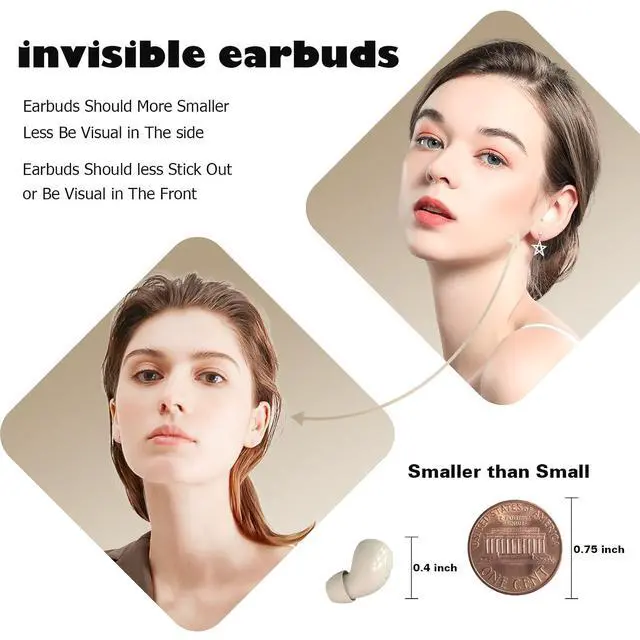 Alt view image 4 of 6 - Sleep Earbuds for Sleeping Side Sleepers Friendly Wireless Bluetooth Small Mini Invisible Earbuds for Small Ears Sleep Ear Buds for Sleeping Tiny Discreet Hidden Invisible Headphones for Work