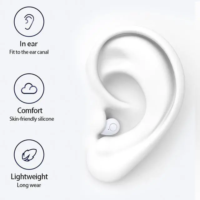 Alt view image 6 of 6 - Sleep Earbuds for Sleeping Side Sleepers Friendly Wireless Bluetooth Small Mini Invisible Earbuds for Small Ears Sleep Ear Buds for Sleeping Tiny Discreet Hidden Invisible Headphones for Work