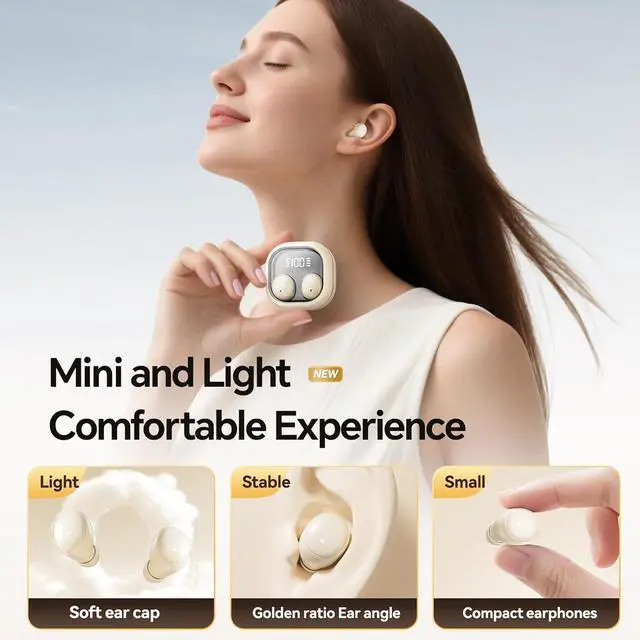 Alt view image 2 of 7 - Mini Invisible Small Hidden Earbuds Headphones Wireless Bluetooth for Work Ear Buds Ultra Small Ears Canal Sleep Tiny Smallest Micro Sleeping Comfortable Flat Discreet Low Profile Earbuds