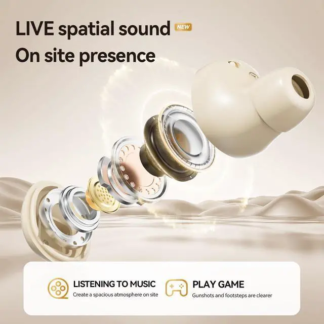 Alt view image 7 of 7 - Mini Invisible Small Hidden Earbuds Headphones Wireless Bluetooth for Work Ear Buds Ultra Small Ears Canal Sleep Tiny Smallest Micro Sleeping Comfortable Flat Discreet Low Profile Earbuds