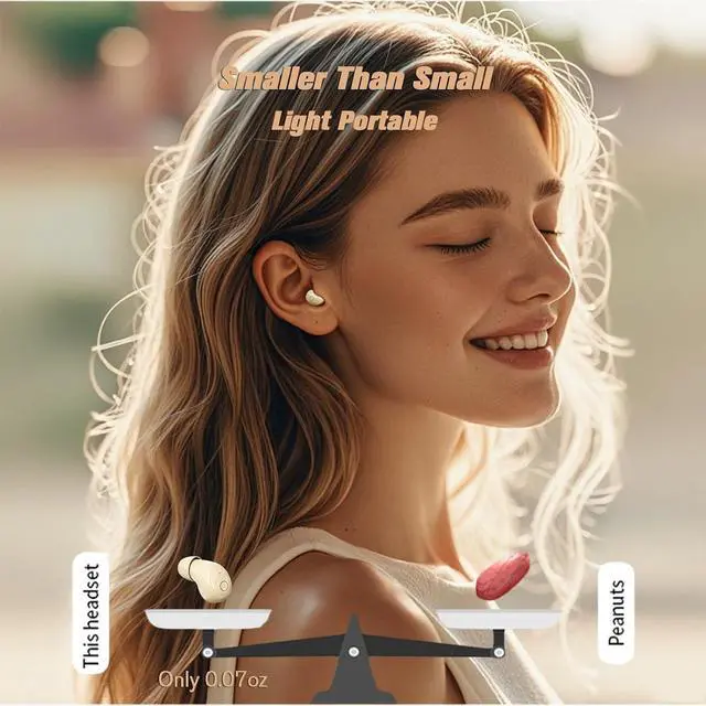 Alt view image 4 of 6 - Tiny Small Mini Invisible Earbuds Wireless Bluetooth for Small Ears Low Profile Discreet Hidden Earbuds for Work Sleep Ear Buds Invisible Headphones Skin Tone