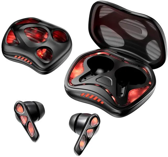 Main image of Cool RGB Mecha True Wireless Bluetooth 5.4 Kids Gaming Earbuds Headsets with Mic Gifts for Gamer Boys Men Kids Low Latency Earbuds Earphones Gaming Blue Tooth Ear Buds for iPhone Android PC