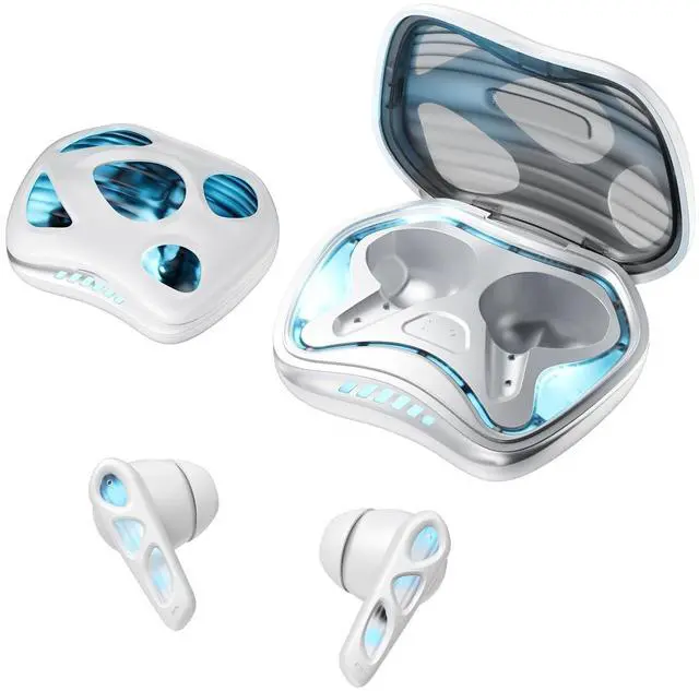 Main image of Cool RGB Mecha True Wireless Bluetooth 5.4 Kids Gaming Earbuds Headsets with Mic Gifts for Gamer Boys Men Kids Low Latency Earbuds Earphones Gaming Blue Tooth Ear Buds for iPhone Android PC