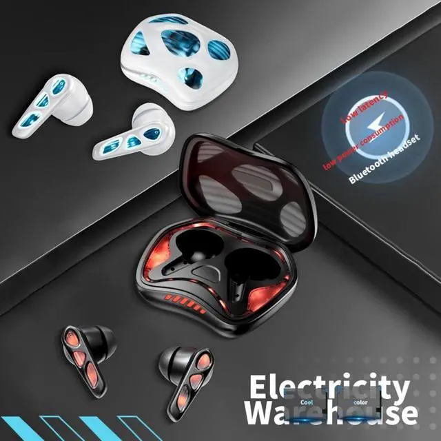 Alt view image 4 of 7 - Cool RGB Mecha True Wireless Bluetooth 5.4 Kids Gaming Earbuds Headsets with Mic Gifts for Gamer Boys Men Kids Low Latency Earbuds Earphones Gaming Blue Tooth Ear Buds for iPhone Android PC