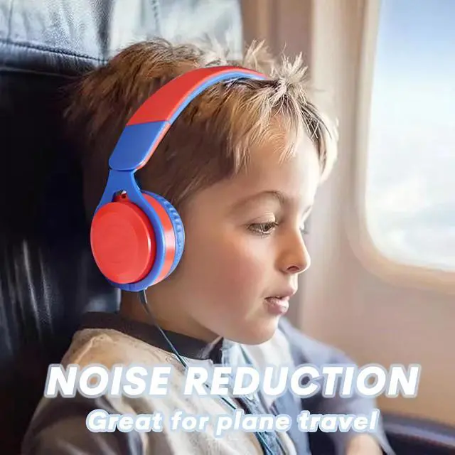 Alt view image 2 of 7 - Pink Kids Headphones, 3.5mm Jack Over Ear Headphones Wired for Kids for School, Toddler Earphones Adjustable Headband for Plane Travel, Suit for Boys, Girls, Classroom Students Teens Children