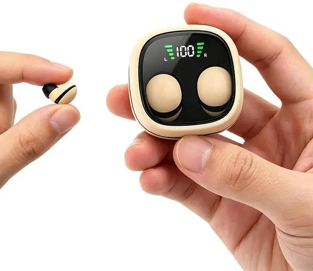 Main image of Skintone Nude Small Mini Invisible Earbuds Wireless Bluetooth Ear Buds for Small Ears Canals Women Kids, Skin Color Tiny Smallest Micro Discreet Hidden Headphones Comfortable Earbuds Wireless for Work