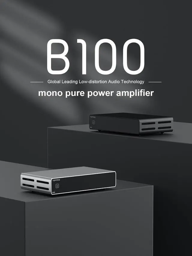 Alt view image 3 of 7 - Topping B100 Mono Pure Power Amplifier Output Power 4 100W (Silver)