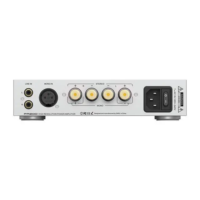 Alt view image 2 of 7 - SMSL PA200 Gallium Nitride Power Amplifier MQA Mono Stereo Pure AMP PGA2311 Digital Volume Control High Power Audio Grade