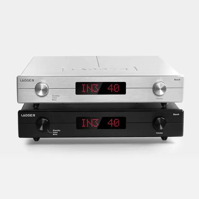 Alt view image 2 of 7 - Ladder Bach II R2R Preamplifier Discrete R2R decoding DSD Hi end Single Ended Balanced with Remote Control (Silver)