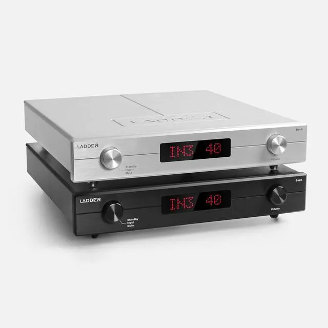 Alt view image 4 of 7 - Ladder Bach II R2R Preamplifier Discrete R2R decoding DSD Hi end Single Ended Balanced with Remote Control (Silver)