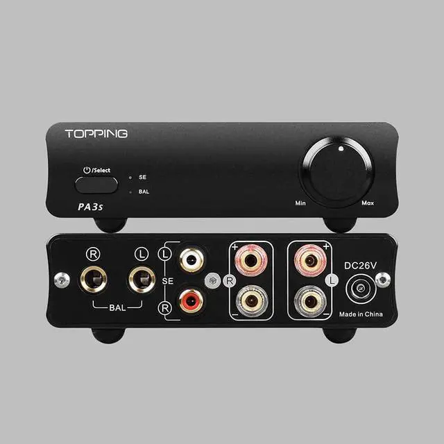 Alt view image 2 of 7 - Topping PA3S Power Amplifier MA12070*2 Class D Fully Balanced Single Ended AMP 80W*2 RCA TRS Power Amplifier(Black)