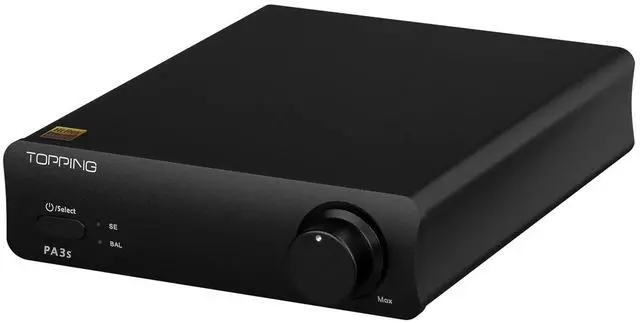 Main image of Topping PA3S Power Amplifier MA12070*2 Class D Fully Balanced Single Ended AMP 80W*2 RCA TRS Power Amplifier(Black)