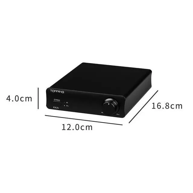 Alt view image 3 of 7 - Topping PA3S Power Amplifier MA12070*2 Class D Fully Balanced Single Ended AMP 80W*2 RCA TRS Power Amplifier(Black)