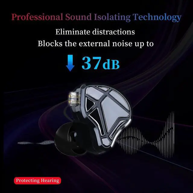 Alt view image 4 of 7 - Axas HiFi Gaming Earbuds Wired for PS4 PC Xbox PS5 | Noise Isolation IEM for Gaming with Low Latency, Comfort Fit Earphones for Laptop, Consoles and Mobile