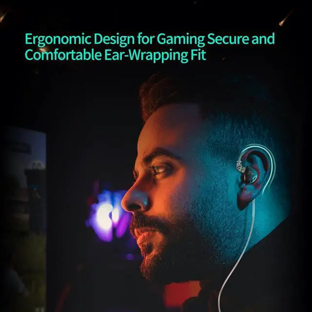 Alt view image 7 of 7 - Saga in Ear Monitors Headphone, 3.5 mm Jack Gaming IEMs with Mic | Low Distortion, Co Tuned for FPS, HiFi Gaming Full Metal IEM, Stereo Sound Deep Bass Comfort Fit Earphones
