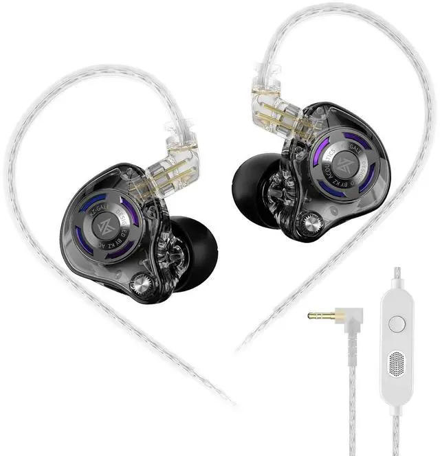 Main image of Gale Wired Gaming Earbuds with Mic for FPS, 3.5mm Jack in Ear Monitor | Ear hook Design Never Fall off, Super Linear Driver IEM Not Hot Ears for Gaming, Singer, Stage, Studio (Mic, Black)