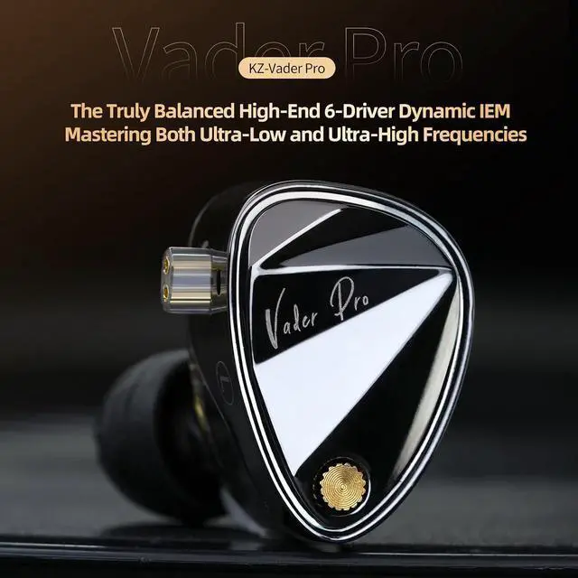 Alt view image 2 of 7 - Vader Pro in Ear Monitors Gaming Earbuds, Triple Dynamic Driver IEM with 4 Tuning Switches, Clarity in All Frequency Stereo Sound Comfortable Noise Isolating Earphones for Stage and Studio (NNMIC)