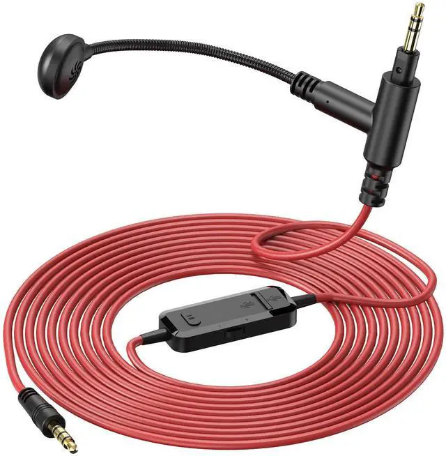 Main image of 3.5 mm Cable with Boom Mic and Mute Volume Control for Gaming Headsets, Most Other 3.5mm Jack Headphones