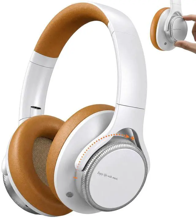 Main image of ANC Wireless Bluetooth Hybrid Active Noise Cancelling Headphones Over the Ear Earphones Sound Cancelling Headphone Headset with Noise Cancellation for Airplane Travel Gym Game Adults