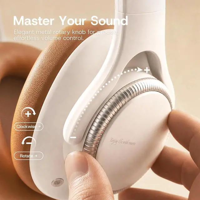 Alt view image 3 of 7 - ANC Wireless Bluetooth Hybrid Active Noise Cancelling Headphones Over the Ear Earphones Sound Cancelling Headphone Headset with Noise Cancellation for Airplane Travel Gym Game Adults