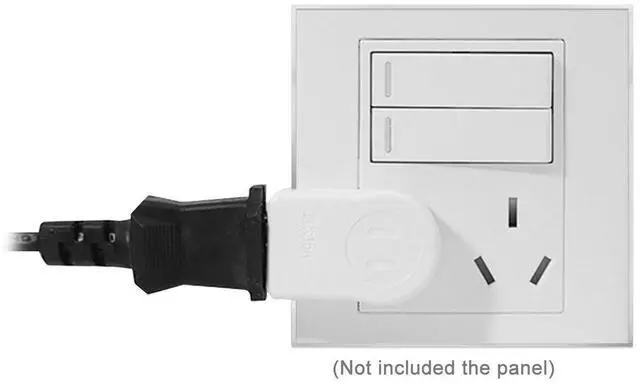 Alt view image 6 of 7 - xiwai NEMA 1-15P USA Outlet Saver Power Extension Adapter 2-Prong 2 Outlets 90 Degree Up Down Angled
