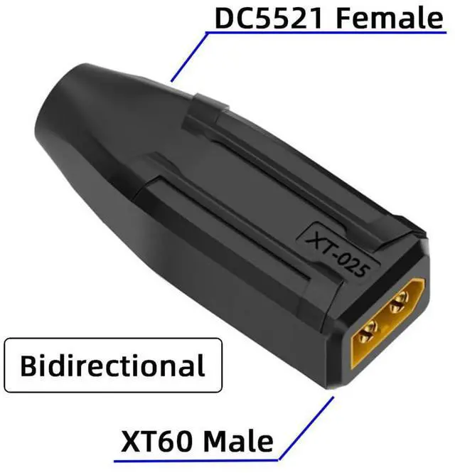 Alt view image 2 of 7 - XT60 Male SC100 Protocol to DC 5.5x2.1mm Female Adapter Fast Charging for RC Lipo Battery Quadcopter Multicopter Aeromodelling