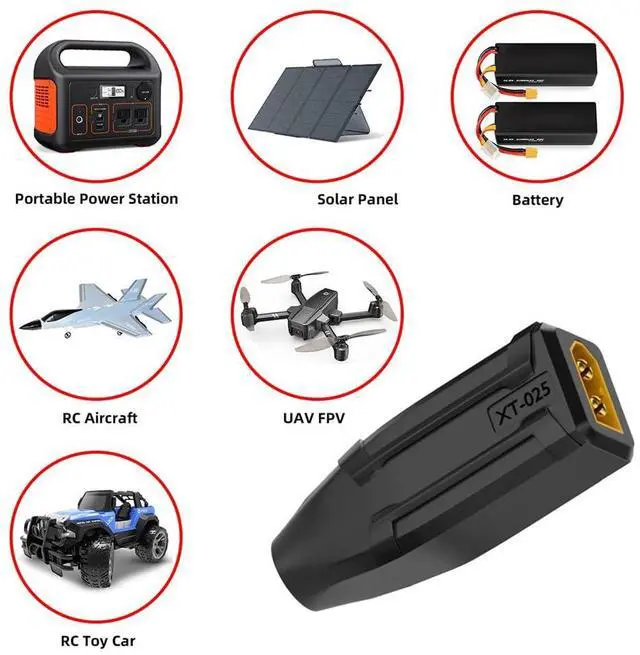 Alt view image 6 of 7 - XT60 Male SC100 Protocol to DC 5.5x2.1mm Female Adapter Fast Charging for RC Lipo Battery Quadcopter Multicopter Aeromodelling