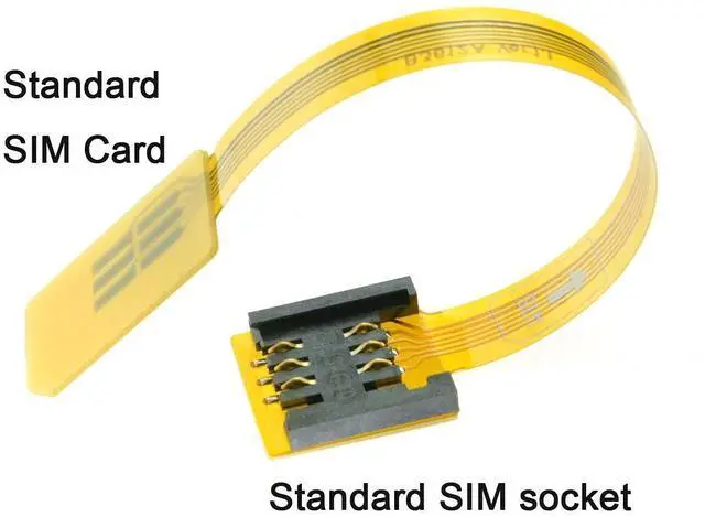 Alt view image 3 of 7 - chenyang GSM CDMA Standard UIM SIM Card Kit Male to Female Extension Soft Flat FPC Cable Extender 10cm