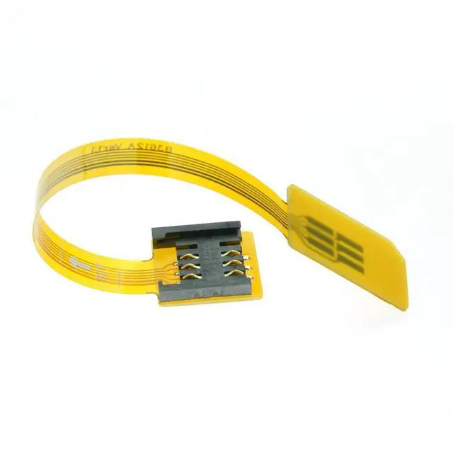 Alt view image 7 of 7 - chenyang GSM CDMA Standard UIM SIM Card Kit Male to Female Extension Soft Flat FPC Cable Extender 10cm