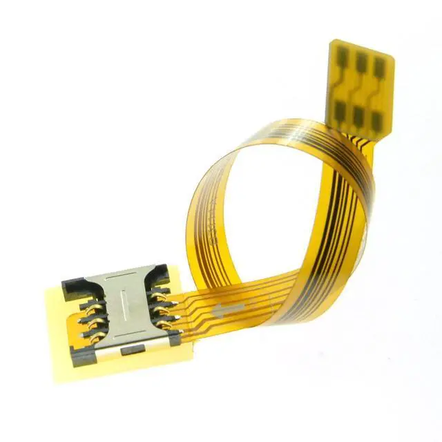 Alt view image 6 of 7 - chenyang Micro SIM Card to Nano SIM Kit Male to Female Extension Soft Flat FPC Cable Extender 10cm