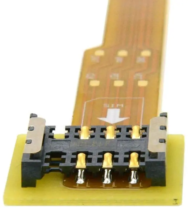 Alt view image 7 of 7 - chenyang Micro SIM Card to Nano SIM Kit Male to Female Extension Soft Flat FPC Cable Extender 10cm