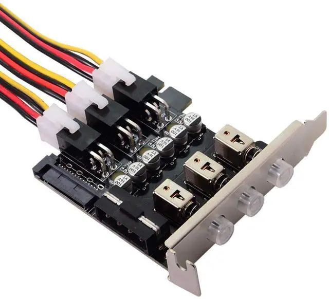 Alt view image 2 of 7 - xiwai 3 Hard Disk Control System Intelligent Control Management System HDD SSD Power Switch with Low Profile Bracket