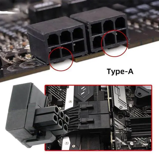 Alt view image 4 of 7 - xiwai 90 Degree Up Down Angled ATX 6Pin Male to Female Power Header Adapter for GPU Graphics Card 2pcs/lot Black