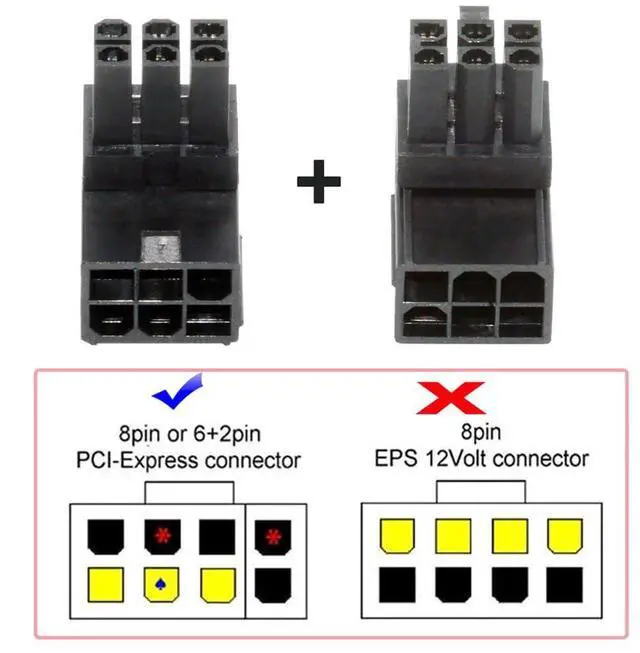 Alt view image 3 of 7 - xiwai 90 Degree Up Down Angled ATX 6Pin Male to Female Power Header Adapter for GPU Graphics Card 2pcs/lot Black