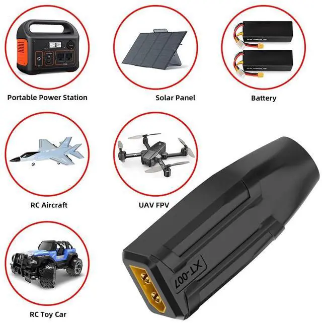 Alt view image 6 of 7 - XT60 Male SC100 Protocol to DC 7.4x5.0mm Female Fast Charging Adapter for RC Lipo Battery Quadcopter Multicopter Aeromodelling