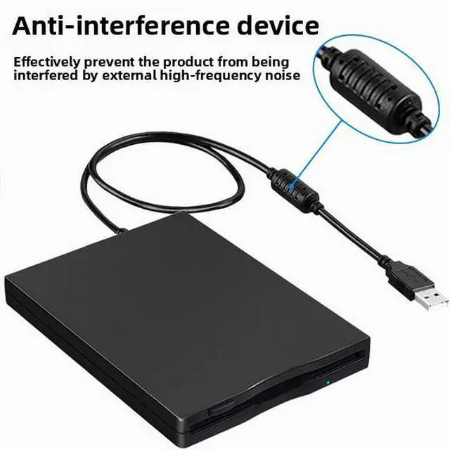 Alt view image 2 of 4 - Portable external floppy disk drive FDD 3.5-inch floppy disk drive for connecting to a computer for floppy disk reading and writing 1.44MB floppy disk capacityxd