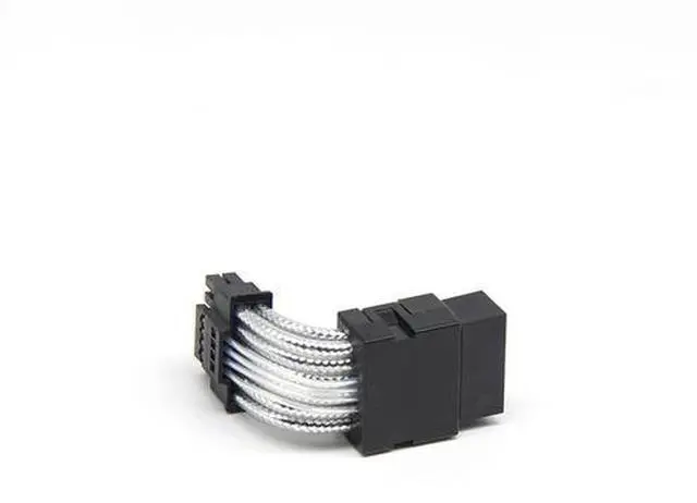 Alt view image 3 of 5 - Power supply, graphics card extension cable, 90-degree right-angle adapter, going along the back panel, 12+4Pin male-to-female VGA adapter cable