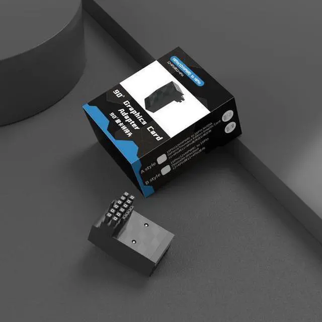 Alt view image 3 of 4 - Computer accessories: 3090ti 40 series graphics card, 16P male to 16P female 90-degree A version right-angle adapter