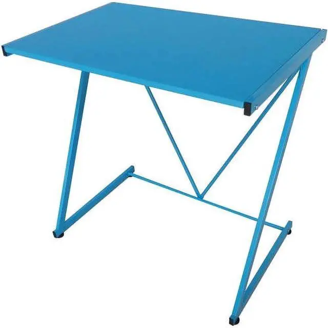 Main image of Urban Shop Z-Shaped Student Desk, Blue