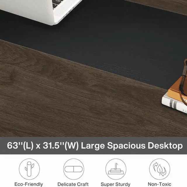 Alt view image 6 of 6 - Reversible L-Shaped Desk - 59×47in Spacious Desktop, Ergonomic Monitor Stand, 2-Tier Storage Shelves - for Small Home Offices & Gaming