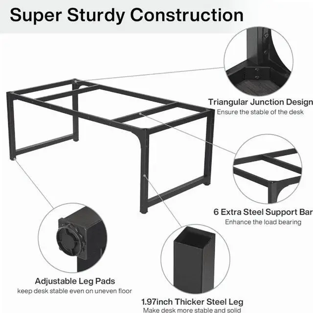Alt view image 4 of 6 - Reversible L-Shaped Desk - 59×47in Spacious Desktop, Ergonomic Monitor Stand, 2-Tier Storage Shelves - for Small Home Offices & Gaming