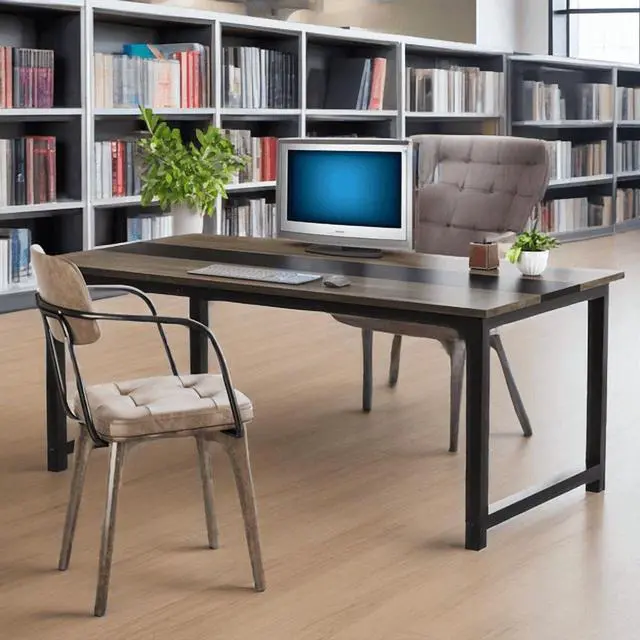 Alt view image 2 of 6 - Reversible L-Shaped Desk - 59×47in Spacious Desktop, Ergonomic Monitor Stand, 2-Tier Storage Shelves - for Small Home Offices & Gaming