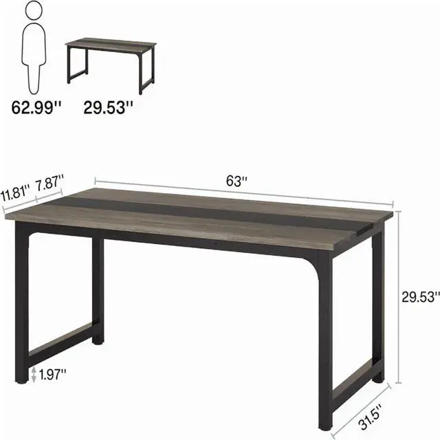 Alt view image 3 of 6 - Reversible L-Shaped Desk - 59×47in Spacious Desktop, Ergonomic Monitor Stand, 2-Tier Storage Shelves - for Small Home Offices & Gaming