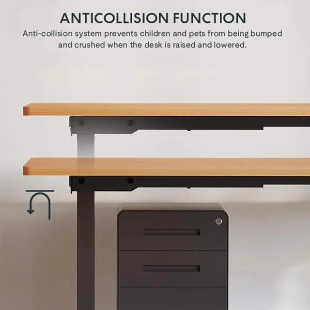 Alt view image 7 of 7 - MAYEERTY Electric Standing Desk, 48"x24" Dual Motor Adjustable Height Desk,White